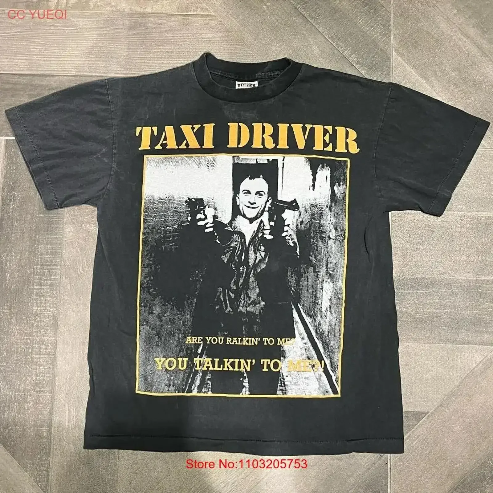 

TAXI DRIVER Movie T shirt vintage Washed Casual Stretched designer clothes graphic homme Stylish Versatile fashion Soft