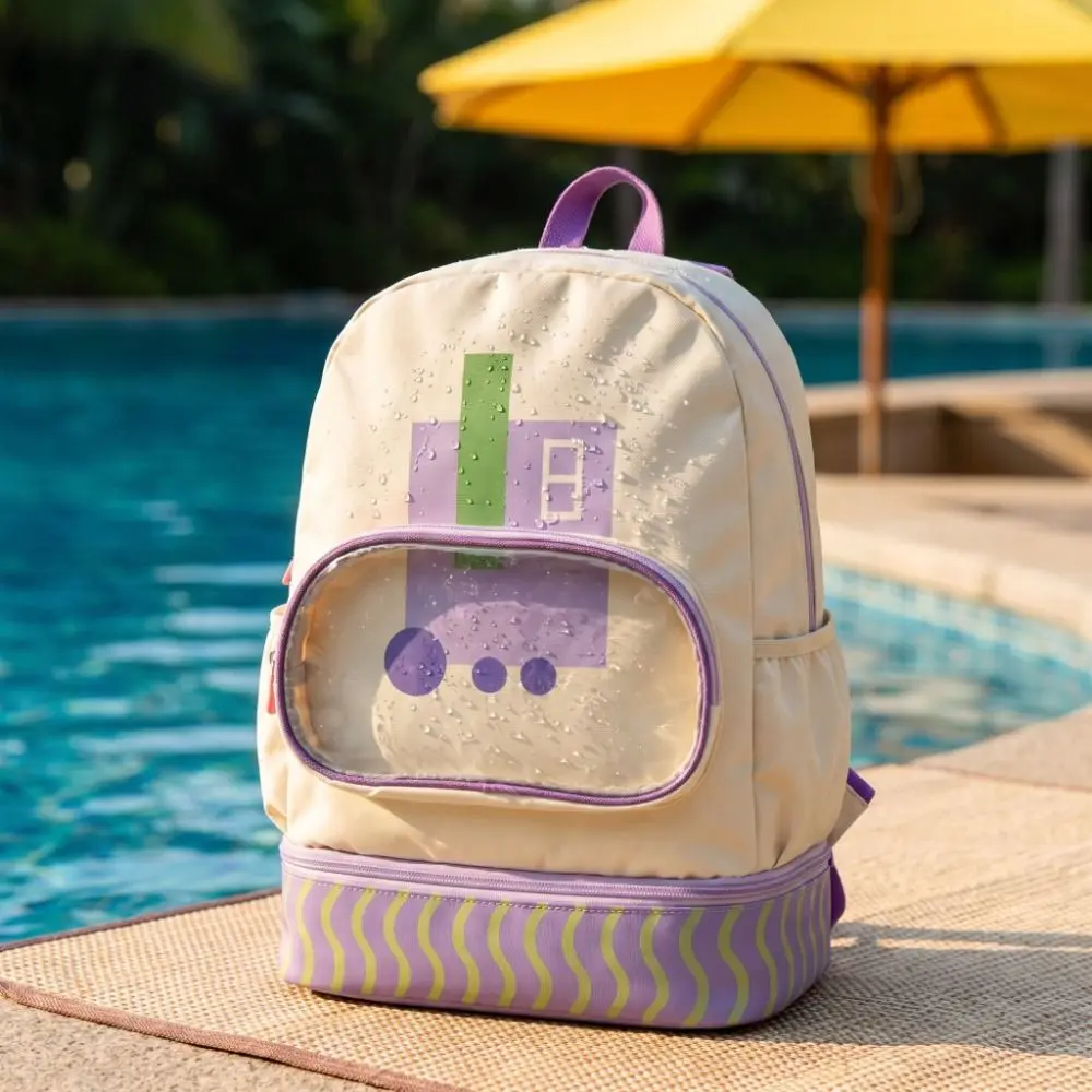 Waterproof Swimming Storage Bag Wet Dry Separation Double-Shoulder Swimsuit Shoulder Packs Large Capacity Cartoon Design