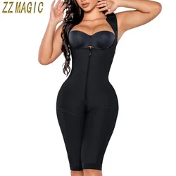 Fajas Colombianas Girdles Compression Shapewear with Zipper Post-Surgical Modeling Slimming Sheath Hip Lifting Body Shaper