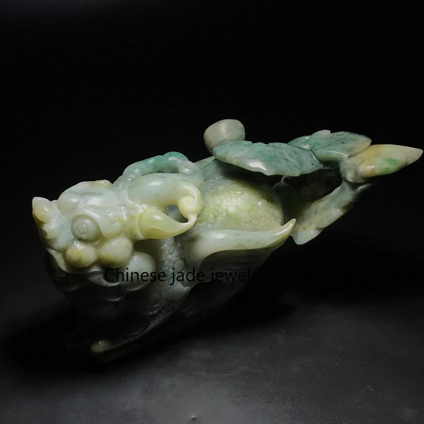 Natural Dushan Jade Handmade Carving Pixiu Auspicious Beast Form China