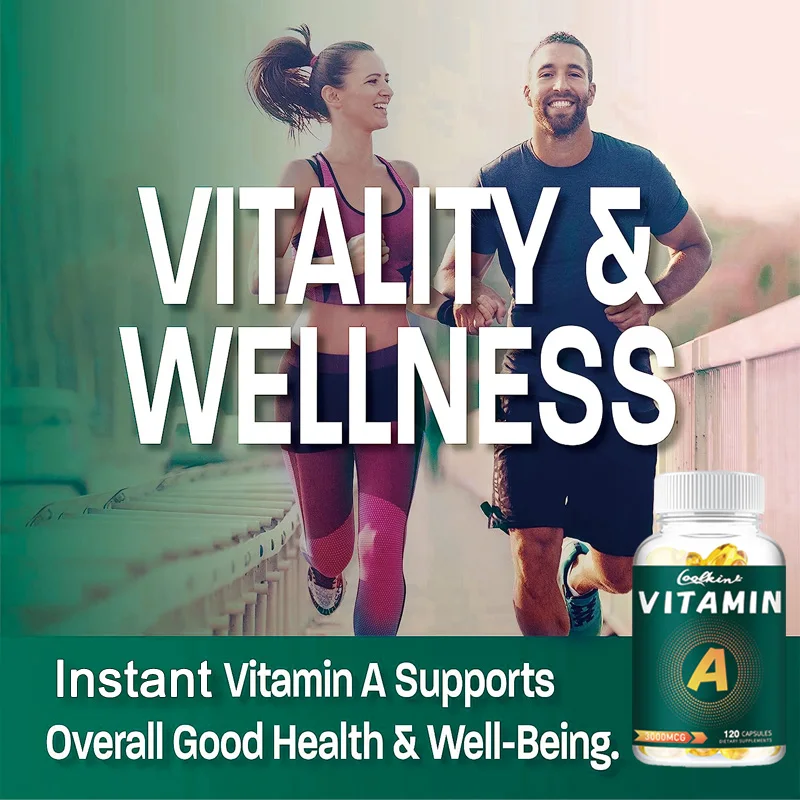 Organic Vitamin A Capsules - Support Healthy Skin, Eye and Immune System Function Non-GMO 120 Capsules