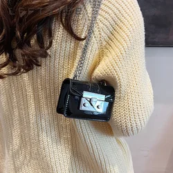 LEFTSIDE 2024 Winter New Y2K Retro Design Mini PU Leather Flap Bag Women Handbags and Purses Shoulder Bag Lady Crossbody Bag