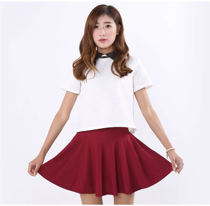 campus style four seasons pleated skirt Harajuku skirt female casual dance Korean style student solid color short sundress