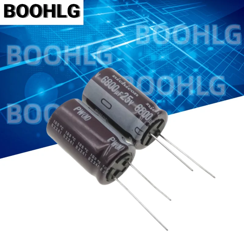 5PCS 6800UF 25V Electrolytic Capacitor 25V 6800UF 18X30 PW High Frequency Low Resistance