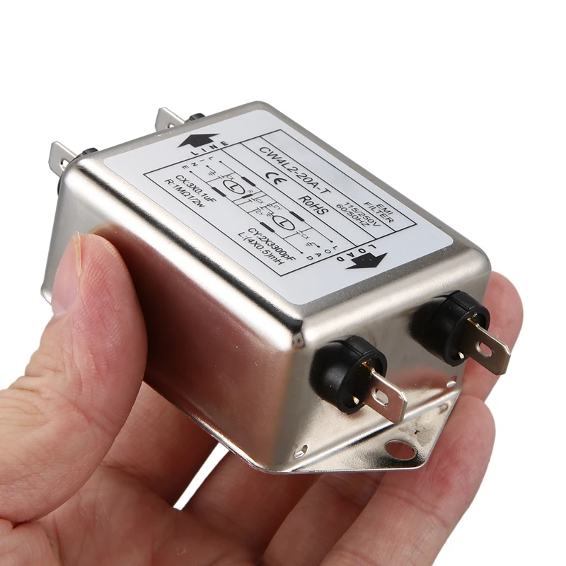 A01V-Power EMI Filter CW4L2-20A-T Single Phase AC 115V / 250V 20A 50/60HZ