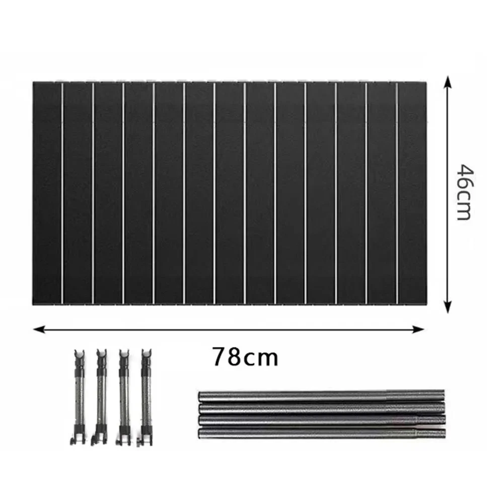 

Adjustable Height Folding Outdoor Camping Table Top for Garden Dining Handcart Trolley Table Board Portable Use