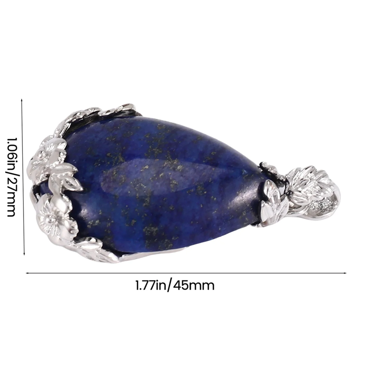 FZFZ المرأة الملاك الدموع قطرة الماء الأحجار الكريمة شبه الكريمة قلادة - اللازورد