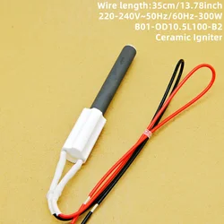 Igniter cerâmico para churrasqueira a pellets, Forno de aquecimento, Isolamento interno e externo, Haste de ignição, Seguro e Env, 220V, 300W