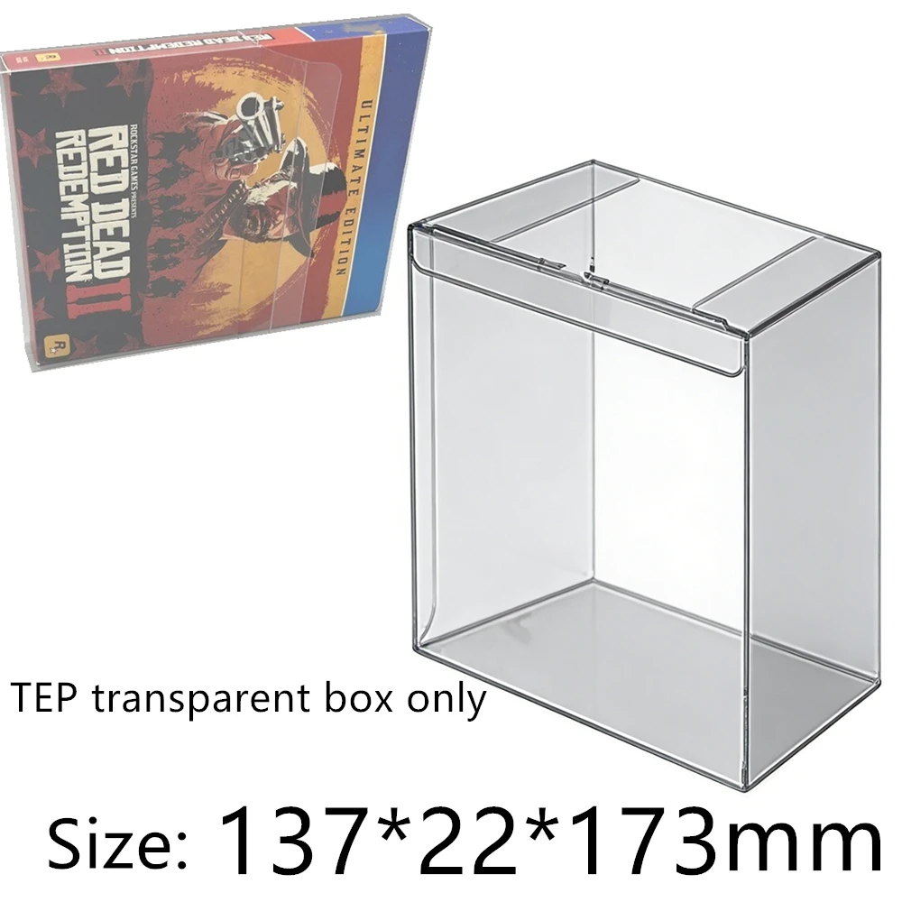 Boîte de protection transparente pour boîtes de collection Red Dead Redemption 2/PS4 RDR2, étui de rangement TEP, étui de présentation transparent