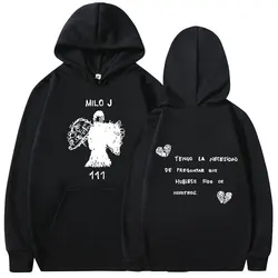 Rapper Milo J Hoodies 111 Album Merch Hooded Sweatshirt Men Women Clothes Fashion Hip Hop Vintage Long Sleeve Pullover Fans Gift