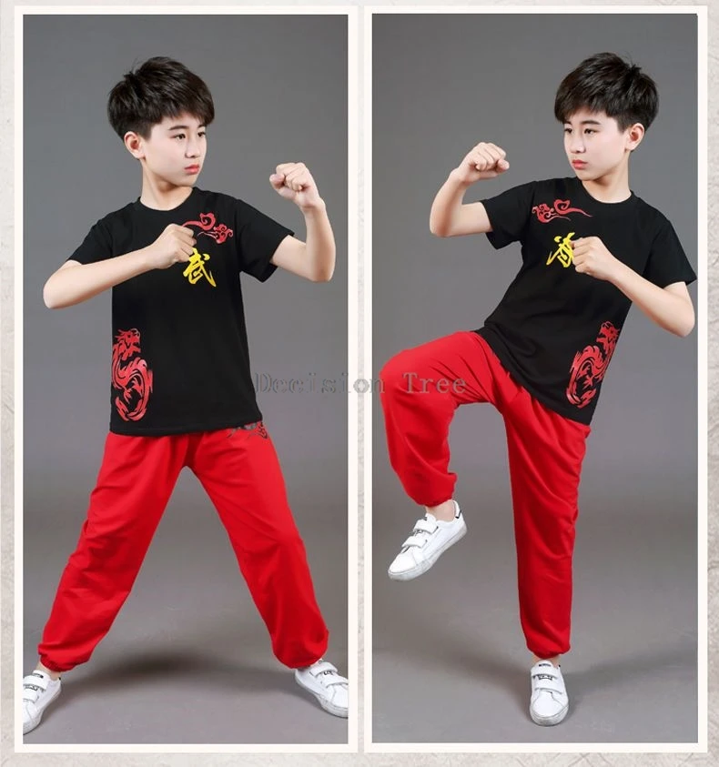 2024 children sanda martial arts garment unisex chinese embroidery creative kungfu outfit stage performance competition uniform