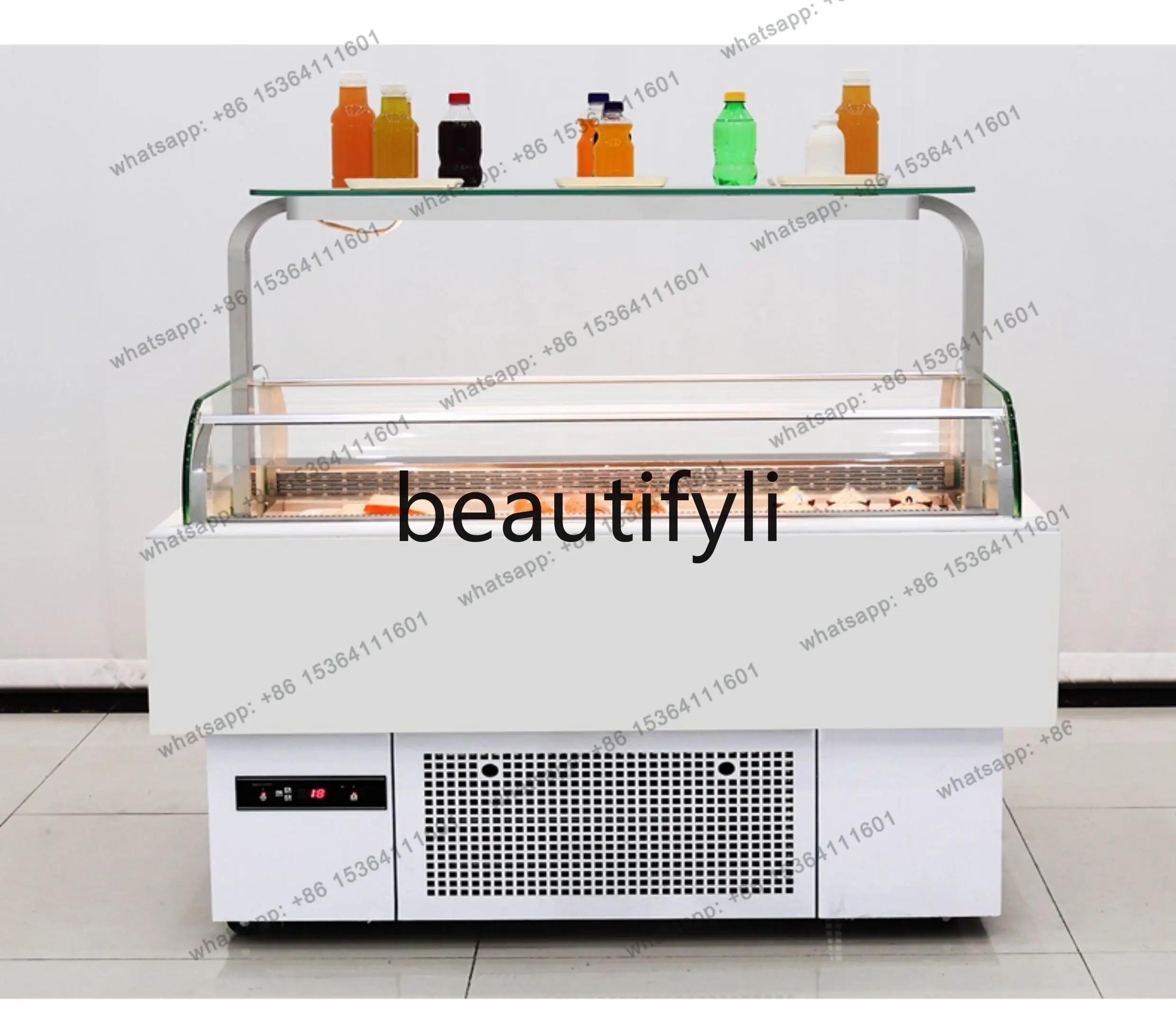 

Шкаф-витрина для рыбалки и хранения открытых фруктов, хлебобулочных напитков, десертный холодильник