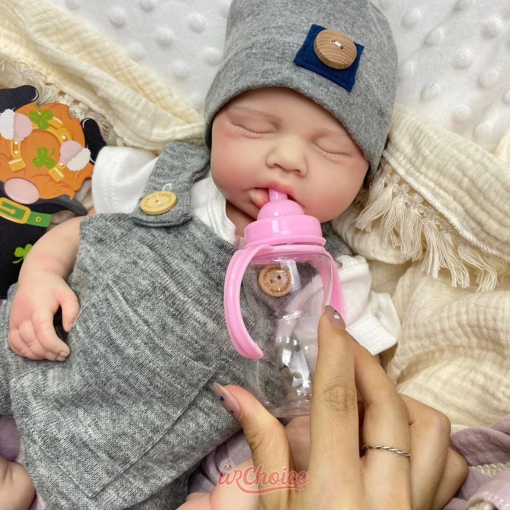Lifelike 20inch Silicone Reborn Doll Full Soft Handmade 3D Skin Texture Waterproof Newborn Doll Anatomically Correct Gift