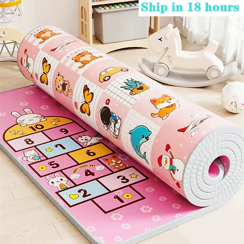 Large Size 1cm Environmentally Friendly Thick Baby Crawling Play Mats Folding Mat Carpet Play Mat for Children's Safety Rug Gift