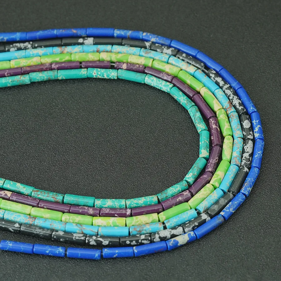 Stilvolle unregelmäßige Kaiser-Steinperlen für die Schmuckherstellung, 6 Farben, handgefertigt, lose Perlen, DIY-Armband, Halskette, Fußkettchen im Großhandel