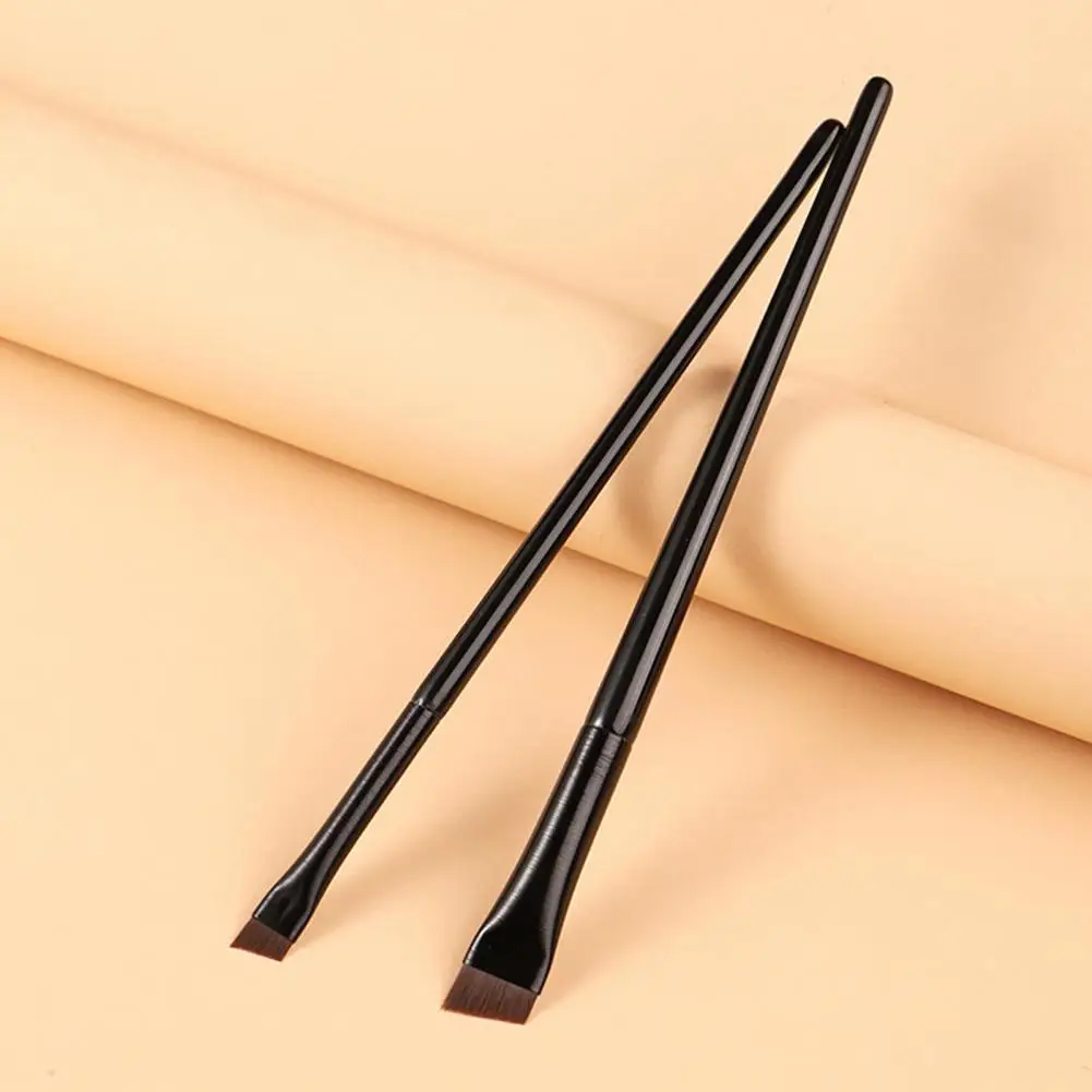 Unique Natural Small Angled Eyebrow Liner Brush Cosmetic Tool Soft Bristle Bevel Angle Design Makeup Brush for Dresser