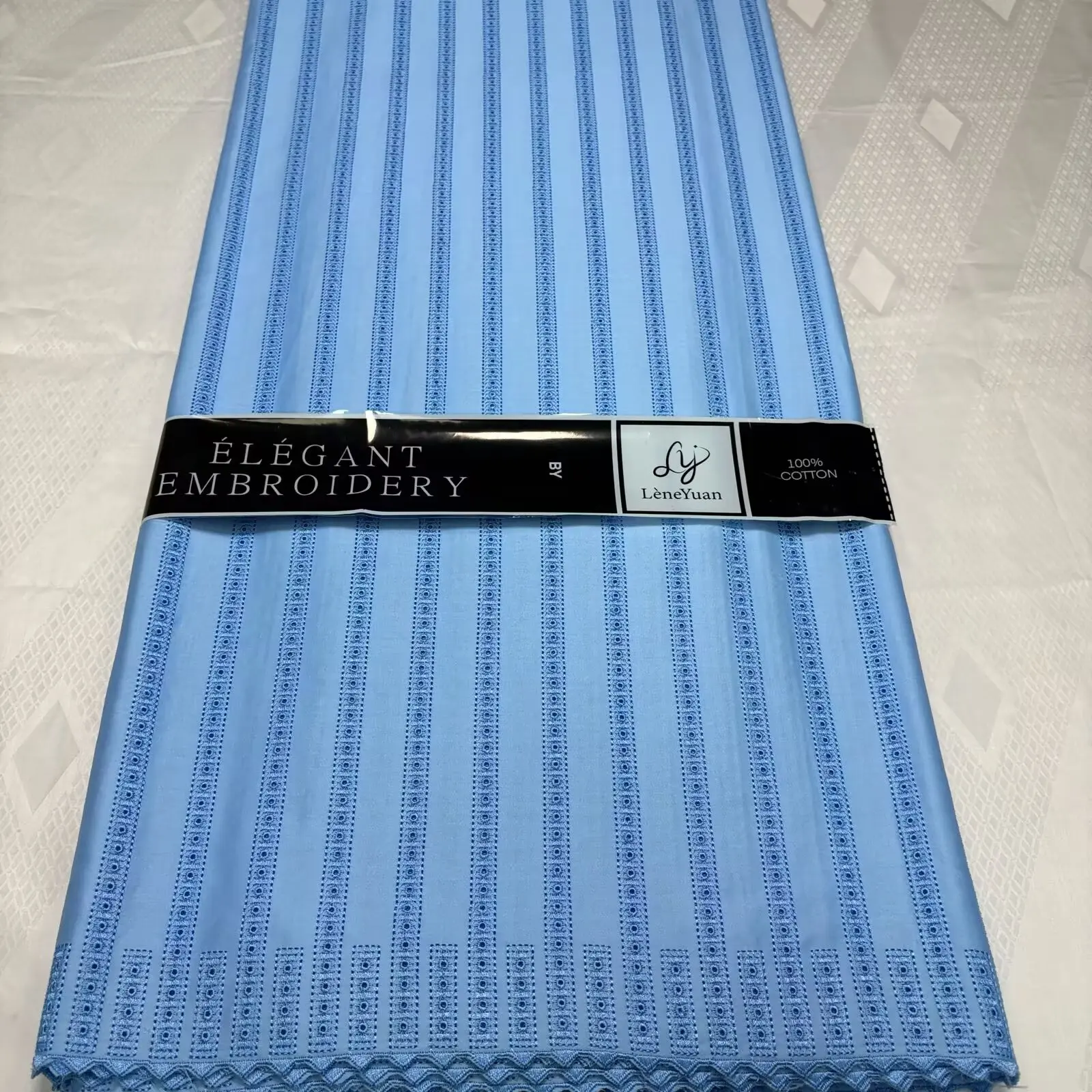 Luxury Pure African 100% Cotton Dry Lace Polished Fabirc Good Quality Swiss Voile Lace Fabric Nigeria Sew Uniform 5 Yards 16A96 view 2