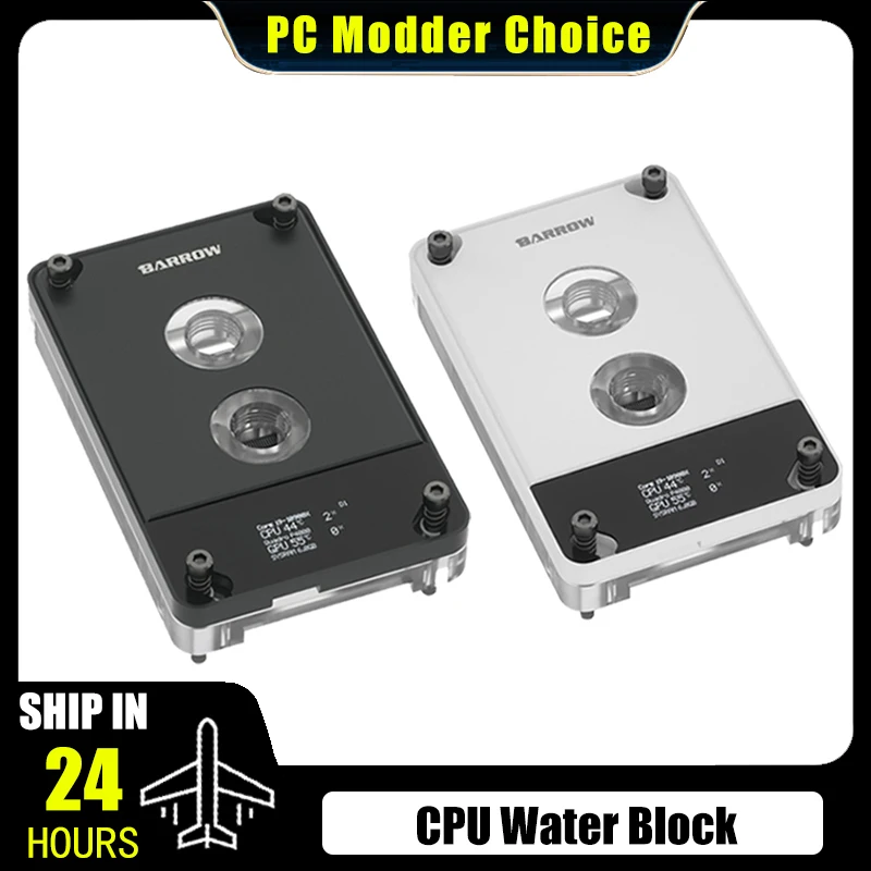 Barrow LTPCA-04N, AM5 CPU Waterblock + PC Monitoring OLED Display for AMD Ryzen 3 5 7 X470 with Freely Aida64 Driver, 5V ARGB