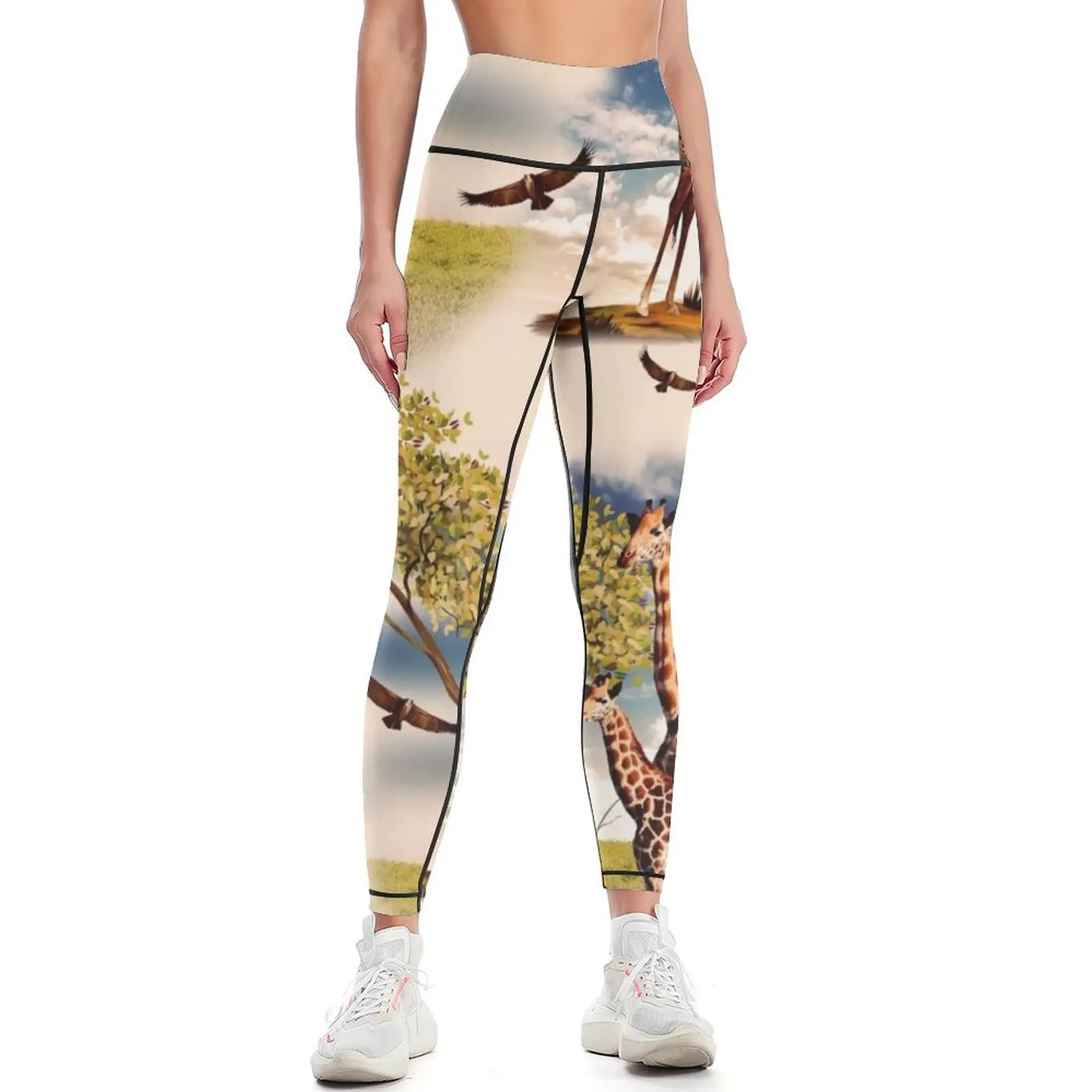 

Giraffe and Beautiful Nature Leggings leggins push up woman gym wear Womens Leggings