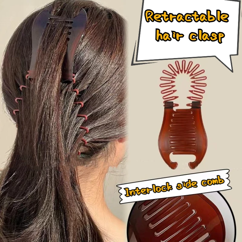 Flexible Interlocking Banana Combs for DIY Ponytail  Hair Accessories for Women