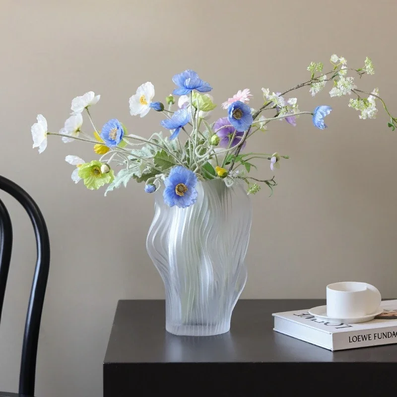 Vase glass transparent water raised flower arrangement ornament advanced sense hydroponics creative simple modern vase