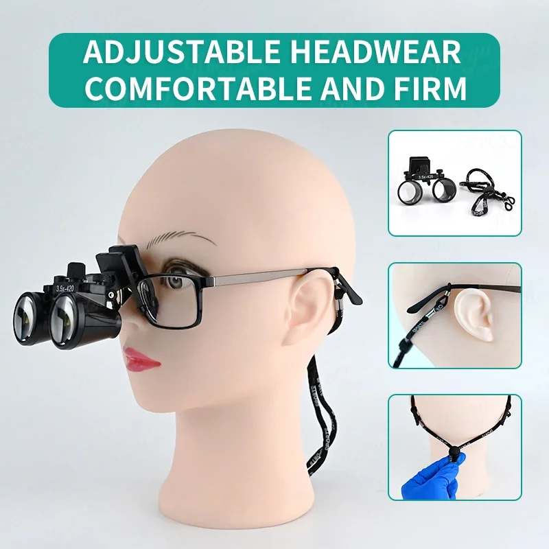 Lupy dentystyczne 2,5X 3,5X lornetka lupa medyczna chirurgiczne okulary optyczne lupy z klipsem