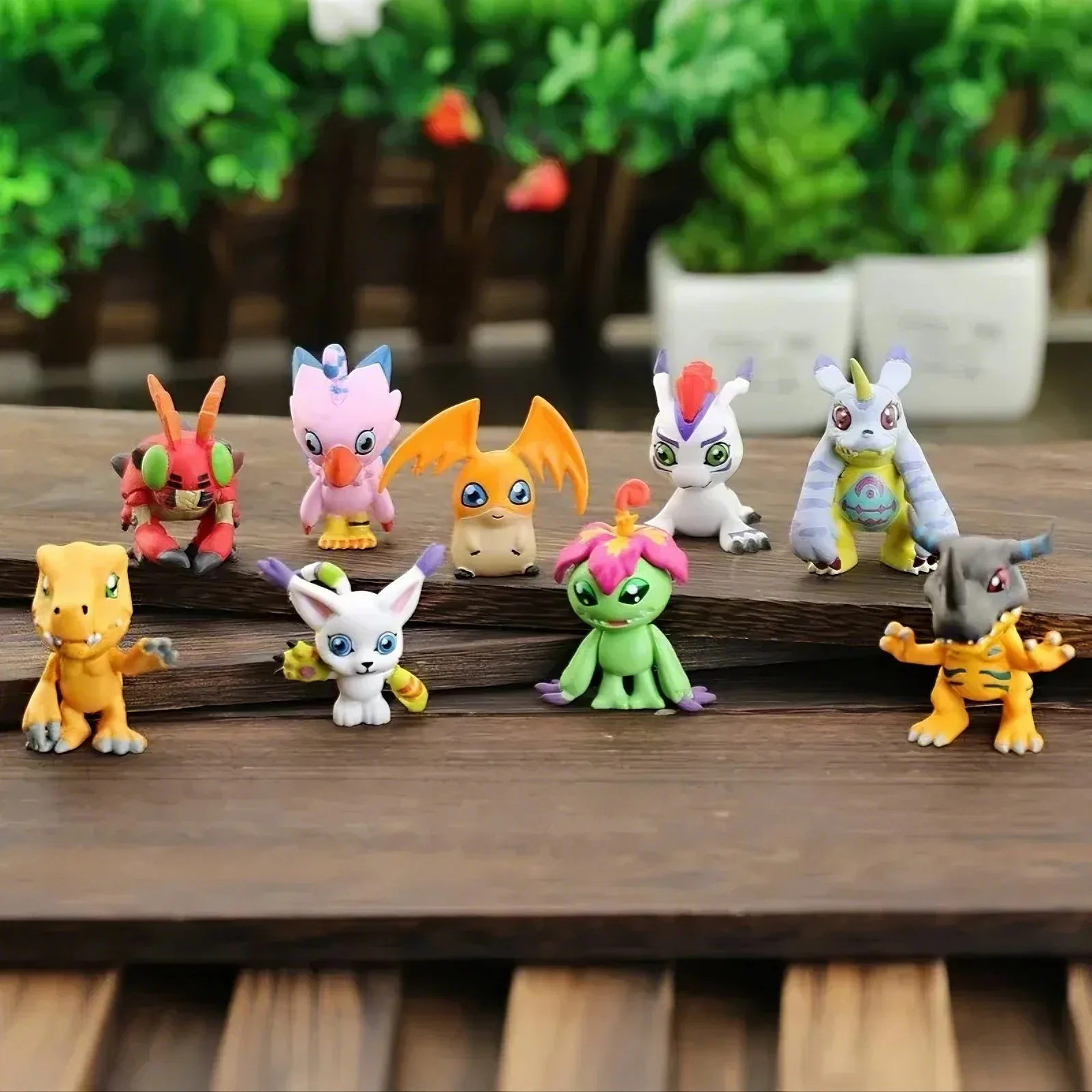 Digimon Adventure Action Figures Agumon Gabumon Tailmon Anime Figure Cake Decoration Figurine Car Desktop Decorate Toy Gift