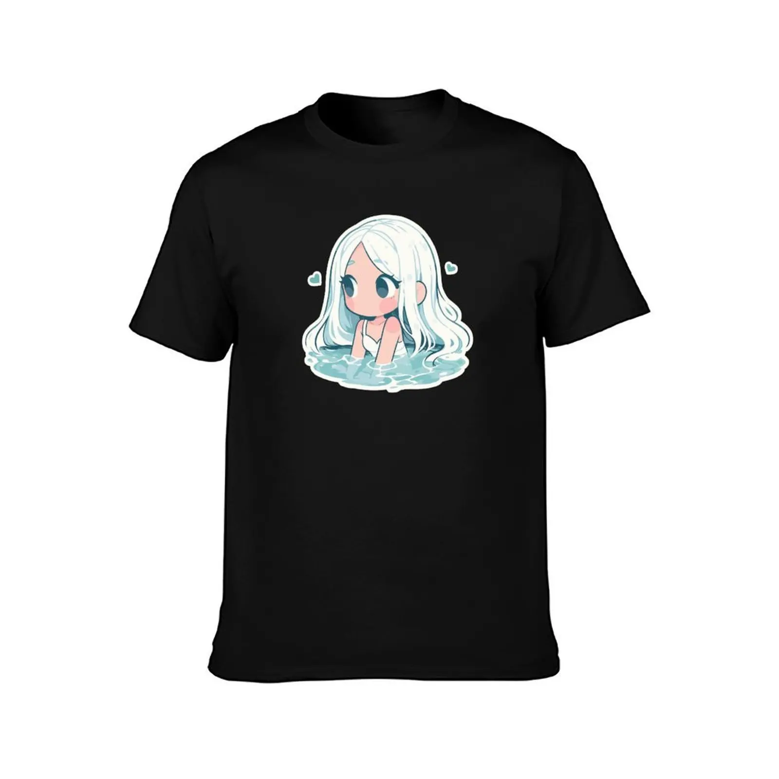 Little Swimmer At The Pool T-Shirt, Summer Casual Cotton Tee, Oversized Streetwear Tops, Vintage Graphic Print, Unisex Men Women