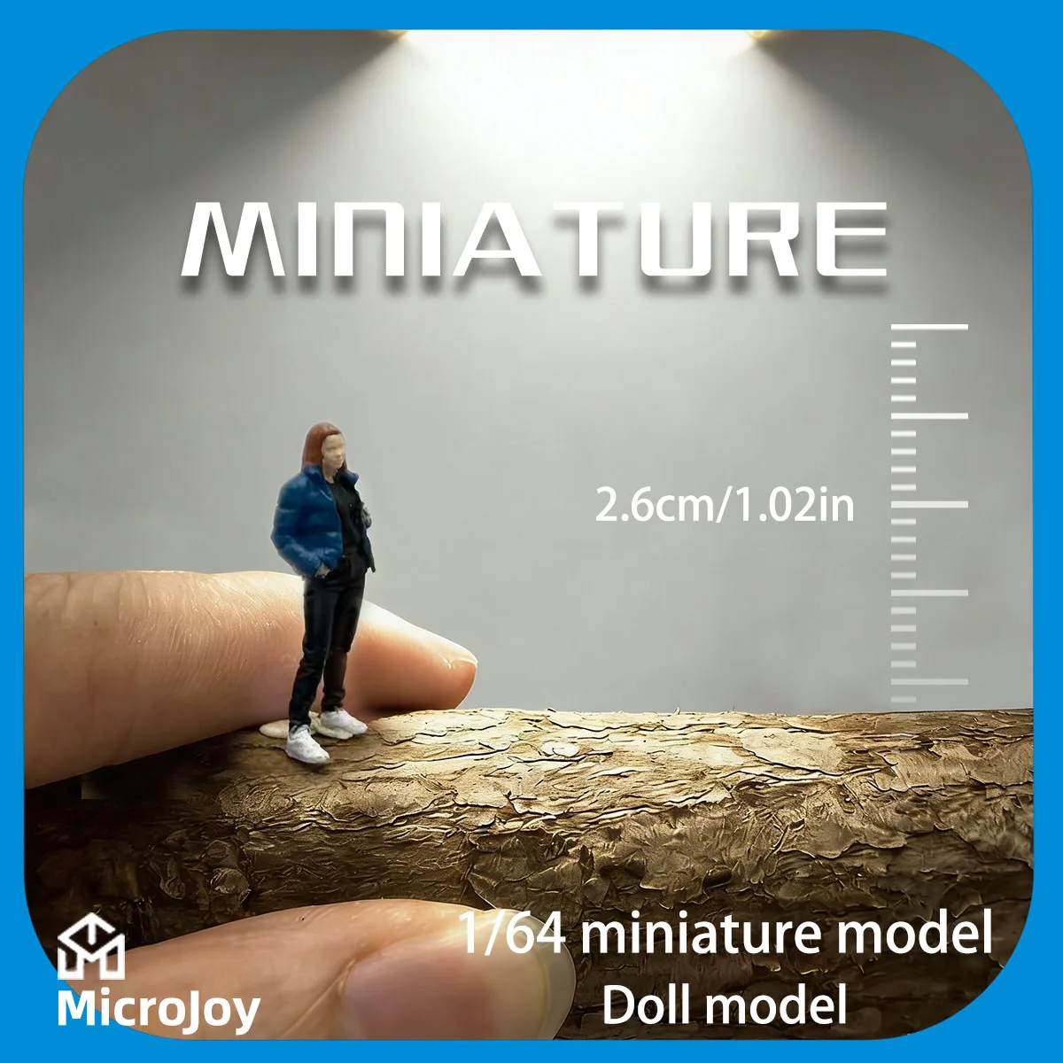 Miniature Doll Model 1:64 Scale Backpacker Woman Figure, Suitable for Ho Scale Train Dioramas, DIY Scenery, Creative Scenes, Mini Scene Sets, and Miniature Scenes and Accessories