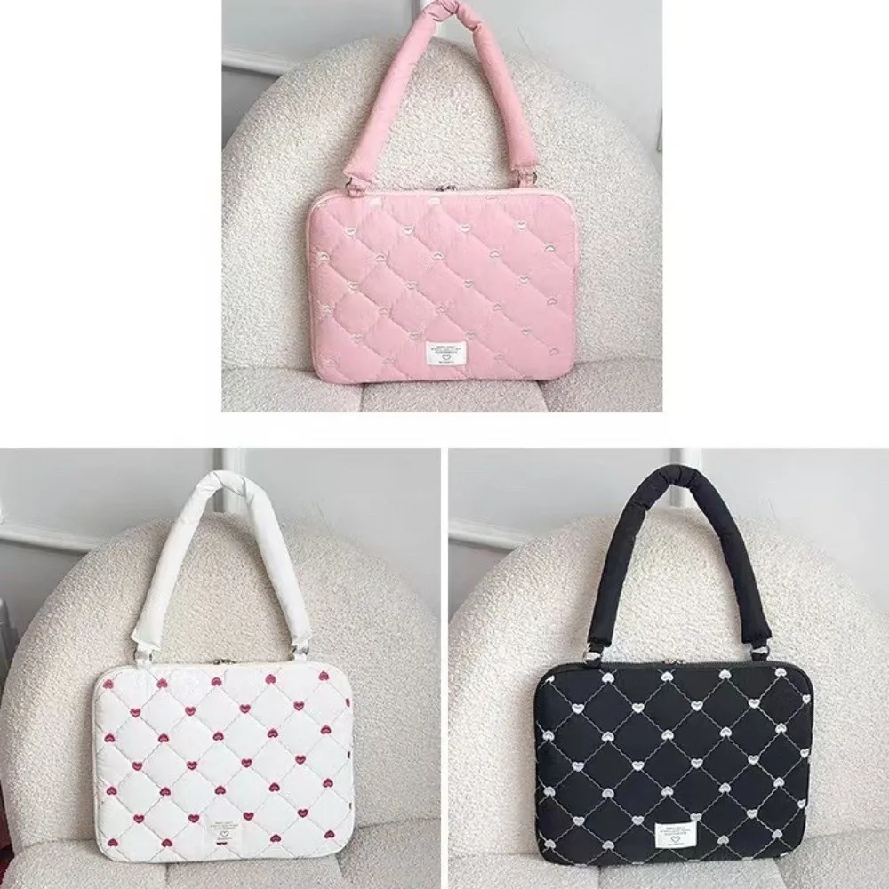 

Модная 15,6-дюймовая сумка для ноутбука с вышивкой Love, противоударный чехол для ноутбука, легкие плечевые ремни, чехол для ноутбука, дорожный чехол