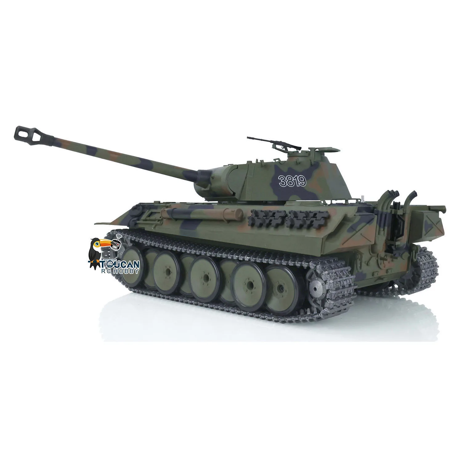 1/16 Scale HENG LONG RC Tank RTR 7.0 Upgraded Metal Version  Panther V 3819 Army Radio Toys BB Shoot Unit Speaker TH17288