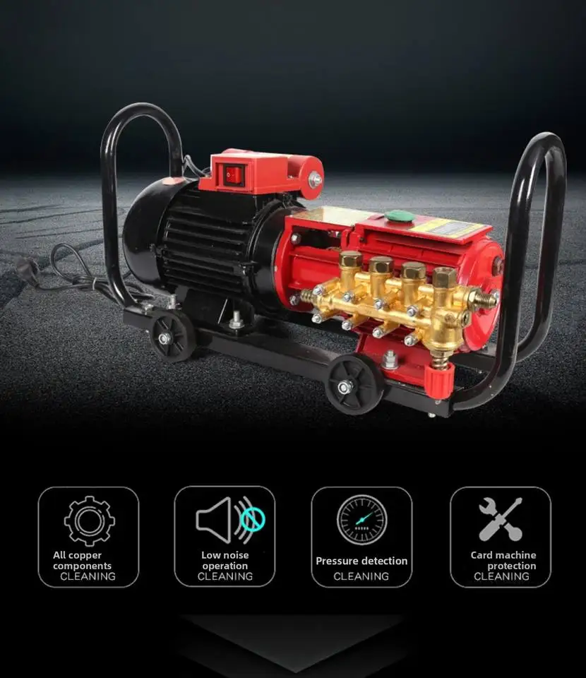 Machine à laver la voiture 1800W 90Bar, moteur multifonction en aluminium, nettoyeur haute pression électrique 220V-50Hz