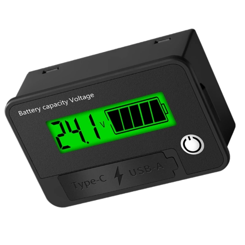 Waterdichte voltmeter 8V-30V capaciteitsindicator Power Display Meter Lithium