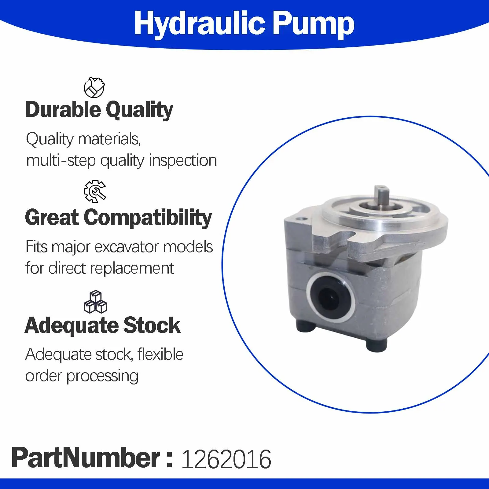 Pilot Gear Pump 126-2016 1262016 For Caterpillar CAT 324D LN 323D L 329D L 325D L 325D 323D LN Mobile hydraulic power unit