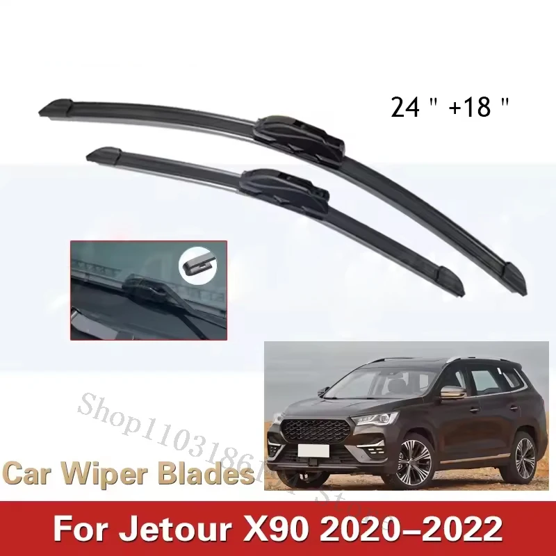 

Car Wiper Blades Car Accessories Front Windscreen Wiper Blade Brushes Cutter For Jetour X90 2020 2021 2022 Model 24"+18"