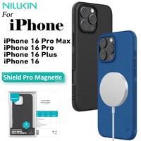 For iPhone 16 Pro Max / 16 Plus / 16 Pro Nillkin Shield Pro Magnetic Case Anti Fingerprint Shockproof Back Cover