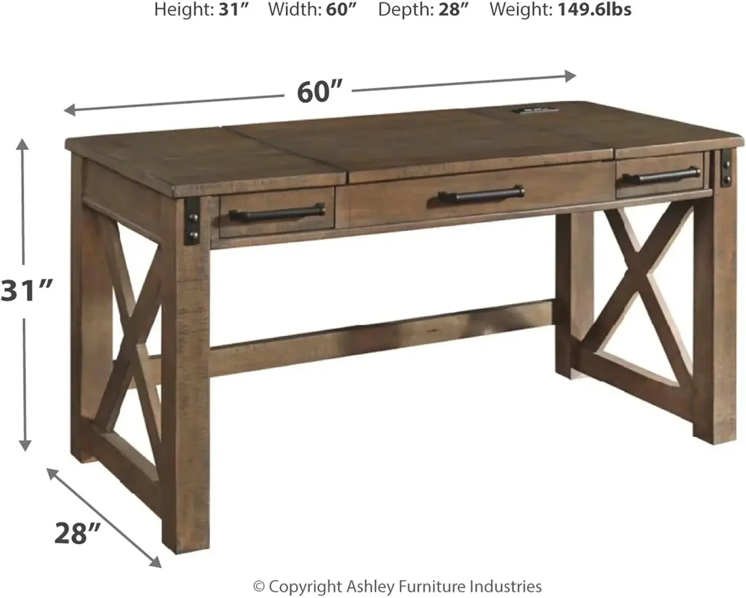 Signature Design by Ashley Aldwin Rustic Farmhouse 60\