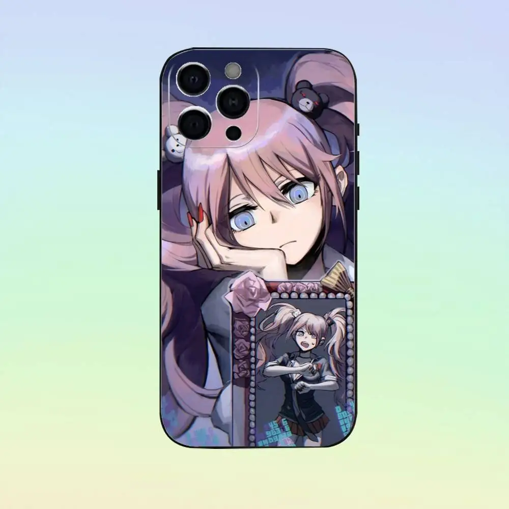 เคสโทรศัพท์ J-Junko Anime e-EnoshimaS สำหรับ iPhone 17, 16, 15, 14, 13, 12, 11 และอื่นๆ  วัสดุซิลิโคนนิ่ม สีดำ