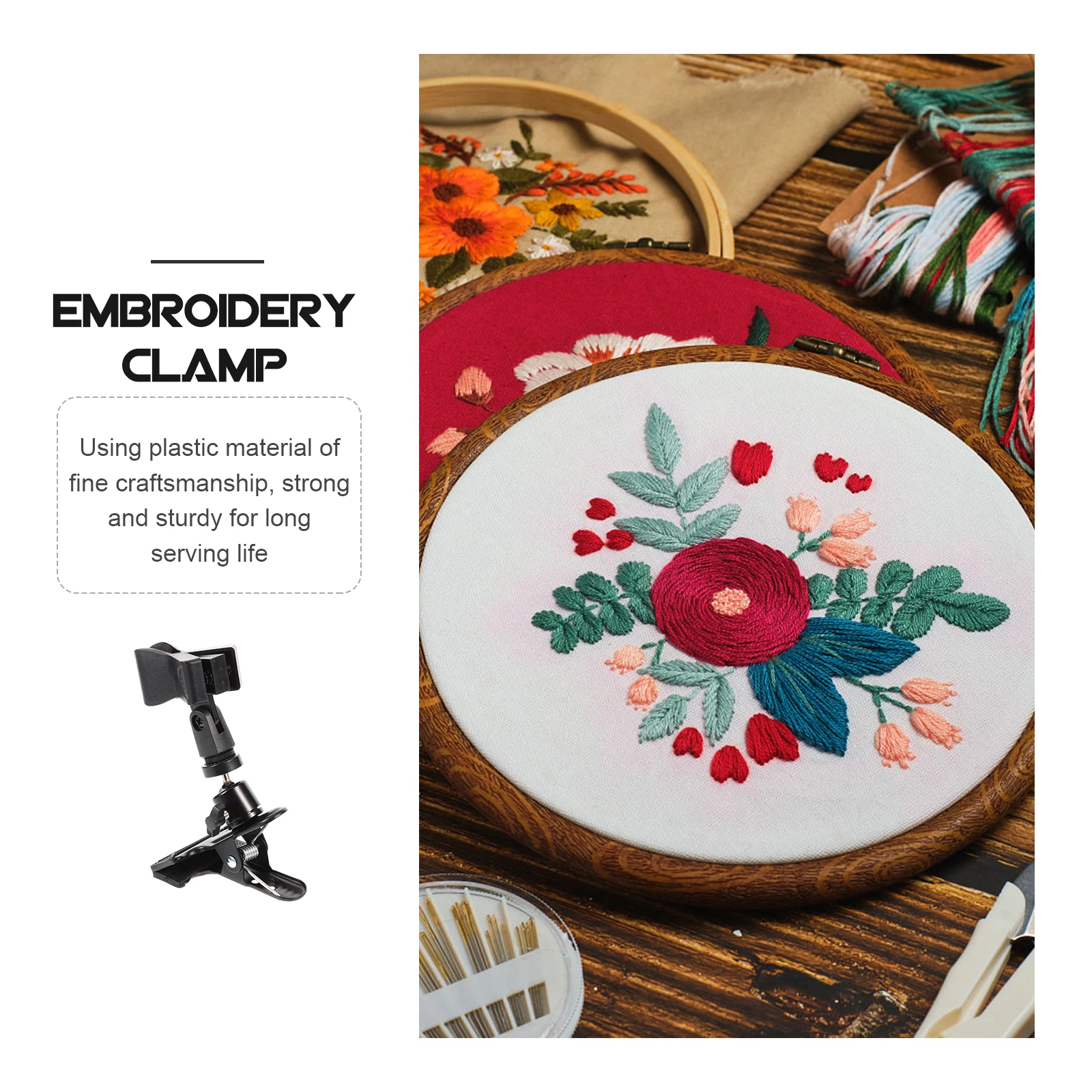 

2Pcs Cross Stitch Clamp Plastic Embroidery Stand Sewing Clips Craft Supplies Fixing Stitches Decoration Cross Stitch Stand