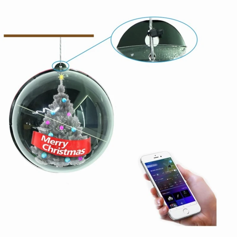 New Style 2 Axis Blades Portable Christmas party Holographic Screen Holo Player Led  Fan