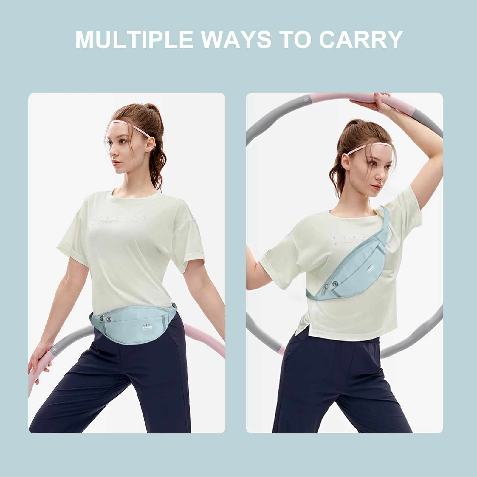 Water Resistant Waist Bag Zipper Pockets Chest Bag Travel Hiking Outdoor Sport Holiday Mobile Wallet Package，Running Waist Pack - view 6