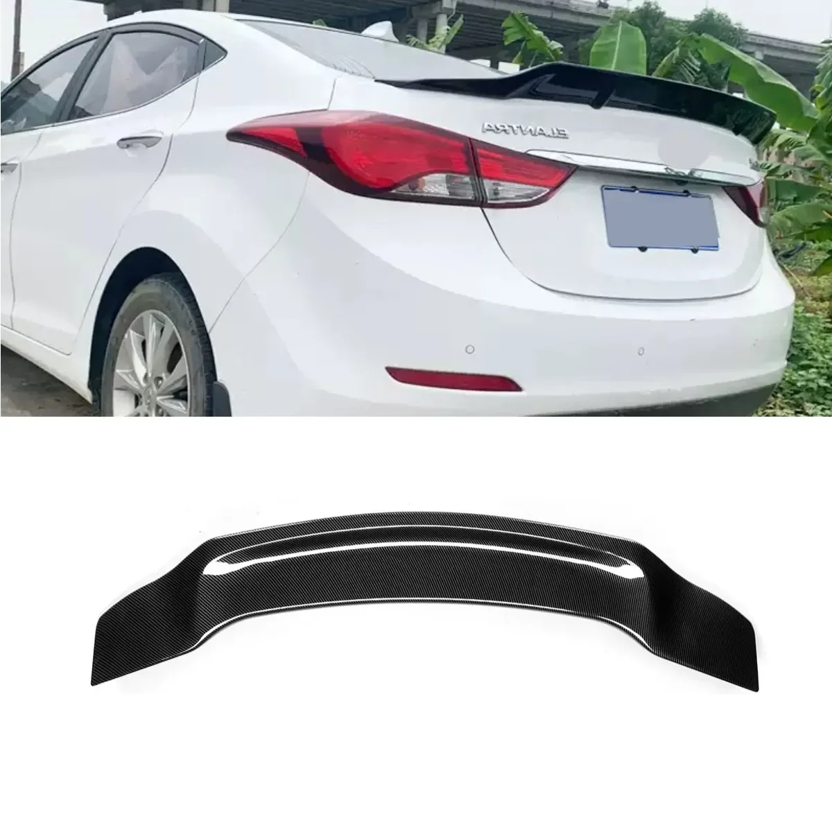 Rear Trunk Spoiler Wing Rear Trunk Spoiler Car Rear Spoiler For Hyundai Elantra 2012-2019 Body Kit Car Accessories