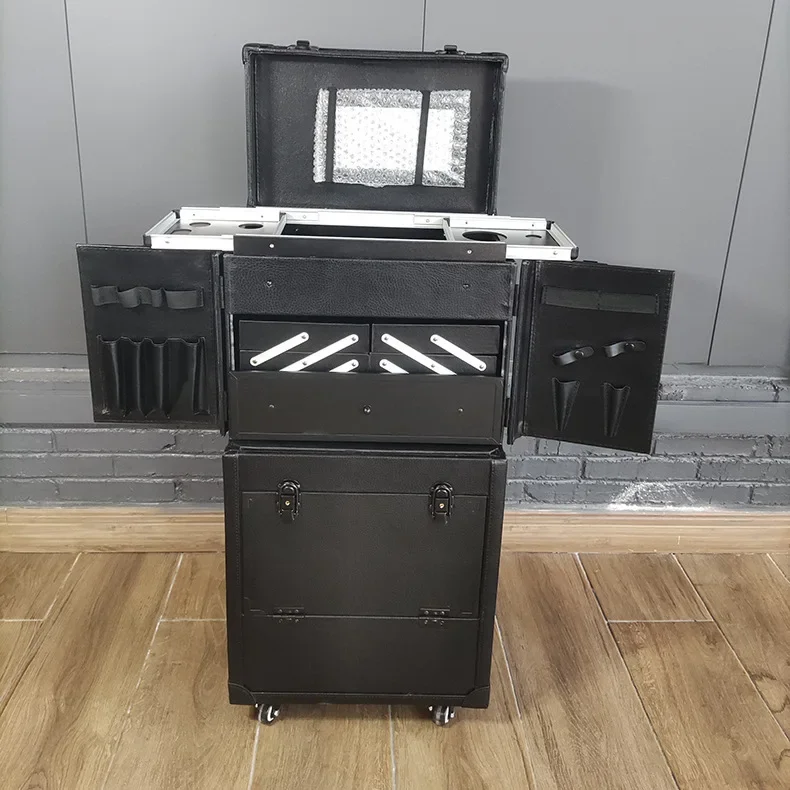 Spot luggage, trolley cosmetic case, trolley toolbox, hairdressing box, storage box, multi-layer space two-in-one