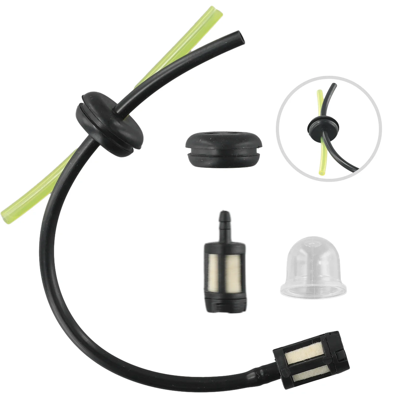 Fuel Hose Kit With Filter Element Designed For Primer Bulb Connection And Fuel Tank Sealing Grommet On Gas Powered Garden Tools