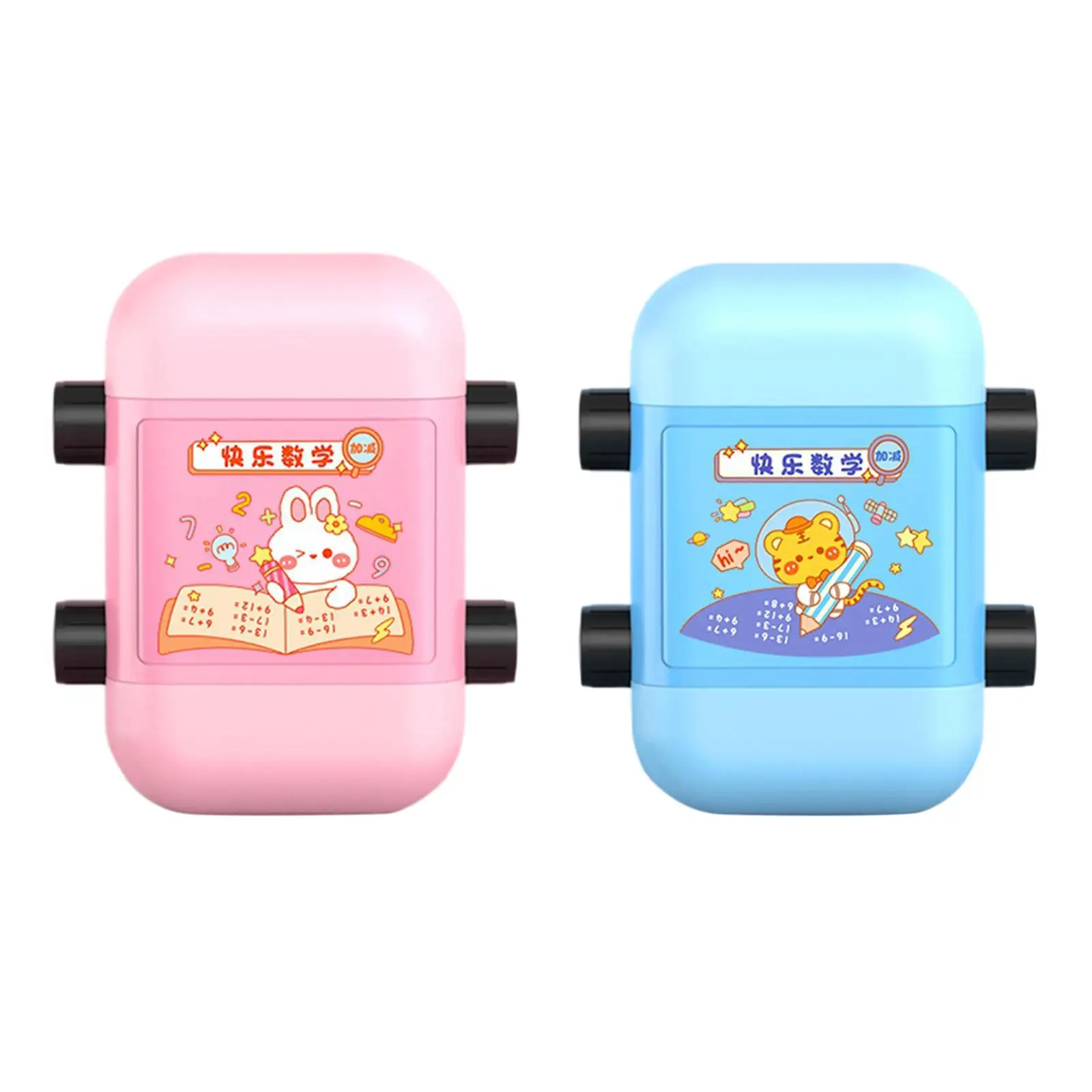 Digital Rolling Teaching Pad Rotating Design Teaching Reusable Portable Arithmetic Stamp for Kids