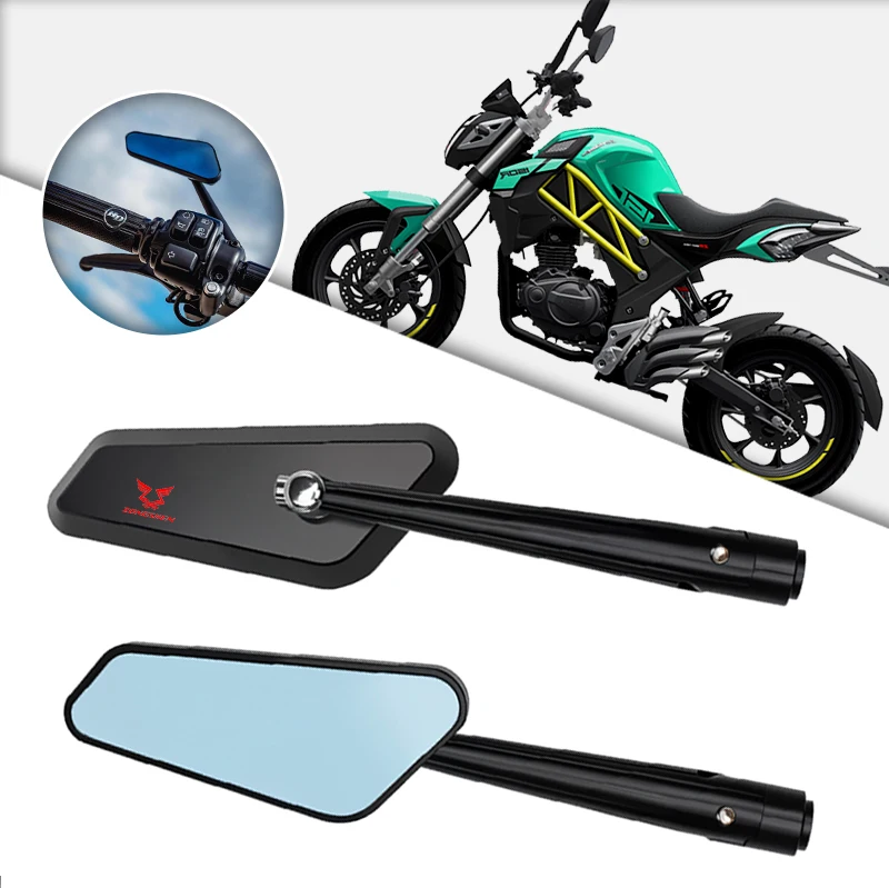 CNC Aluminum Motorcycle Rear View Mirror Side Wing Rearview Reflector Mount For Zongshen Zong shen RX125 RX500 SR150 ZS150GY
