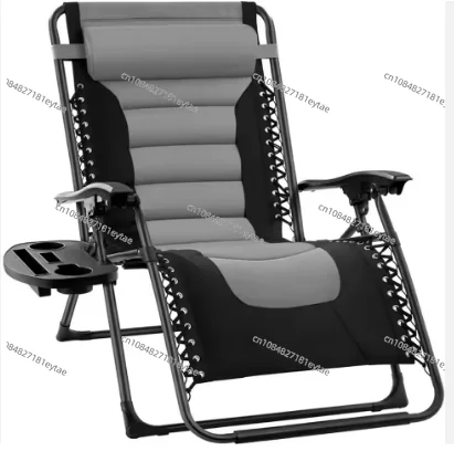 Outdoor Chair Set of 2, XL Anti Gravity Lounger for Backyard with Headrest, Cup Holder, Side Tray, Polyester Mesh, Garden Chai