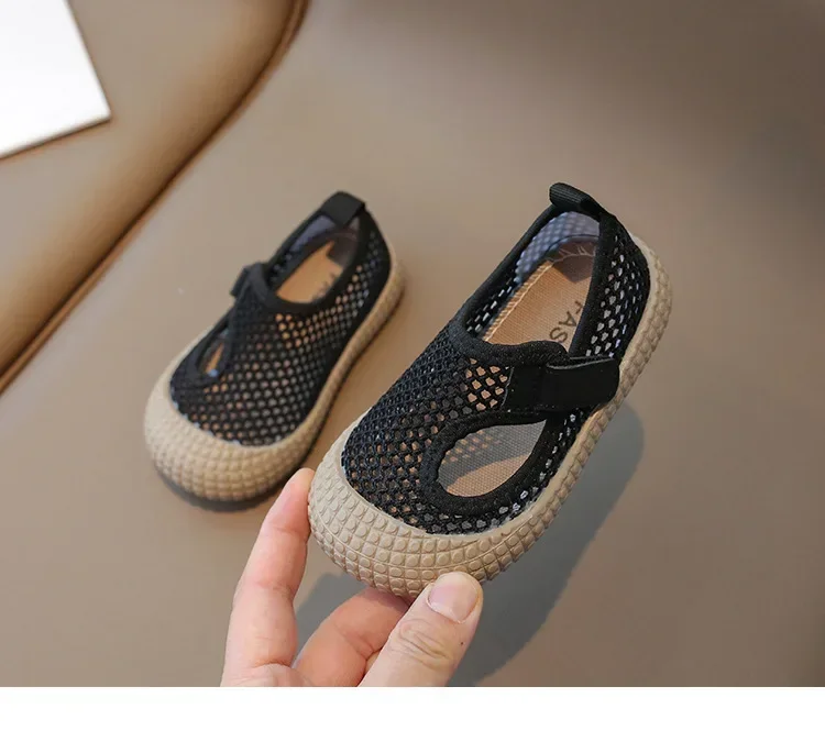 Spring Summer Children\'s sandals Soft Soled Breathable Mesh Shoes Boys Hollow Casual Girls Korean Baby Beach Shoes