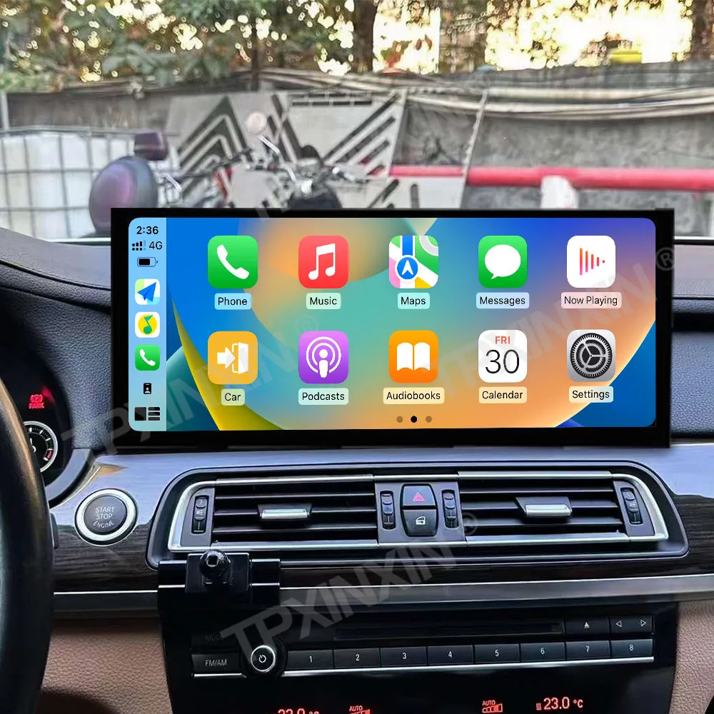 15.8 بوصة 2K HD شاشة CarPlay أندرويد 13 لسيارات BMW 7 Series 2011-2017 كوالكوم راديو السيارة مشغل وسائط متعددة GPS Navi Head Unit #2