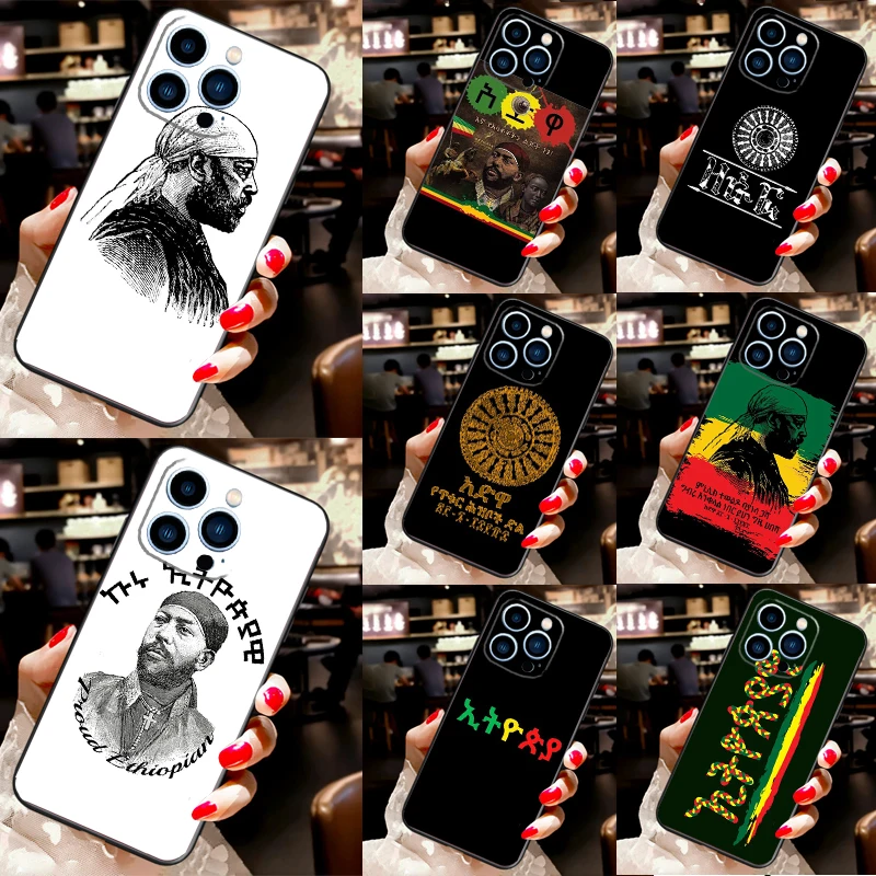 Emperor Menelik Ii Of Ethiopia Adwa Case For iPhone 13 12 11 14 15 16 Pro Max XS XR X Cover For iPhone 12 13 Mini Plus